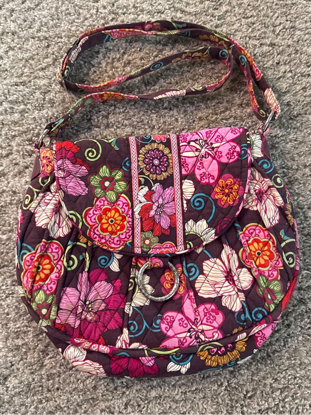 Vera Bradley Carnaby Saddle Up Crossbody Bag Retired EUC